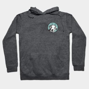 Dalmatian Puppy Head with Bunny Ears in Easter Circle Hoodie